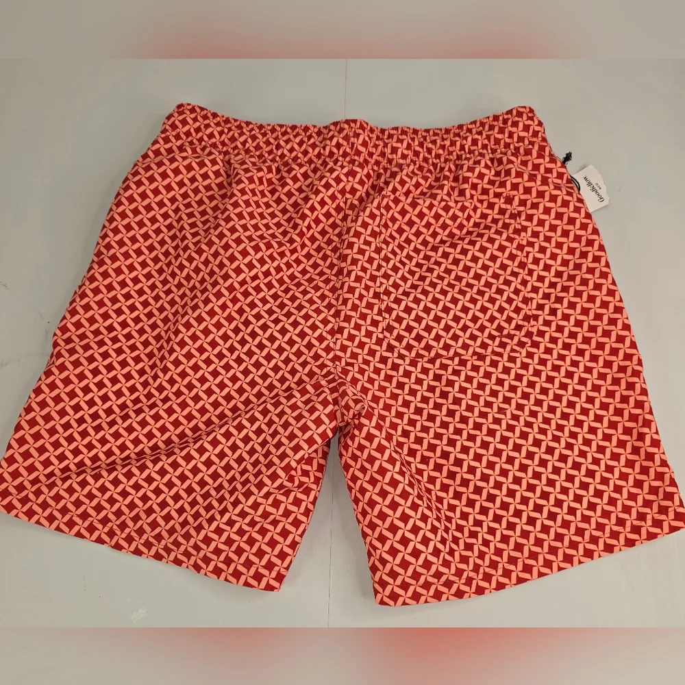 Goodfellow & Co Men's Geometric Coral Swim Trunks Size Small NWT CH-3276